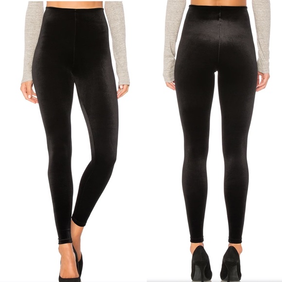 Commando Perfect Control High Rise Velvet Leggings: Black - Picture 1 of 9
